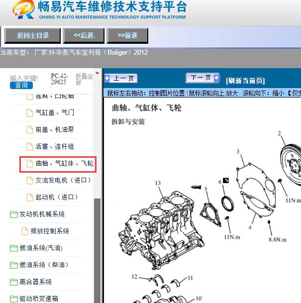 2012年华泰汽车-宝利格（Boliger）发动机飞轮维修手册