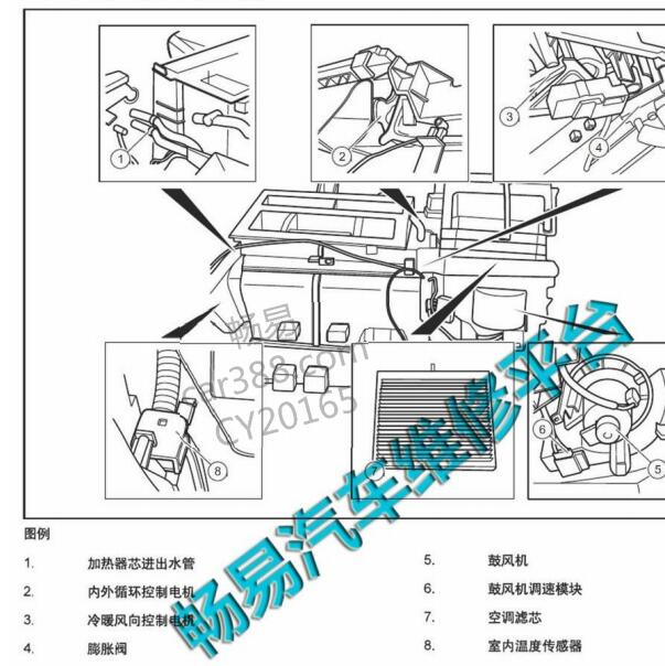2013年吉利帝豪空调部件位置