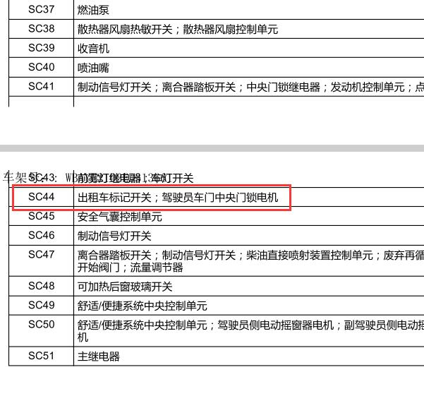 2009年大众捷达中控门锁保险位置