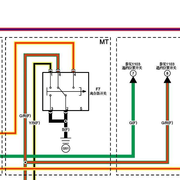 2014年本田B50离合器传感器电路图