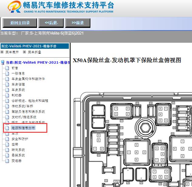 2021年别克微蓝6保险丝继电器位置