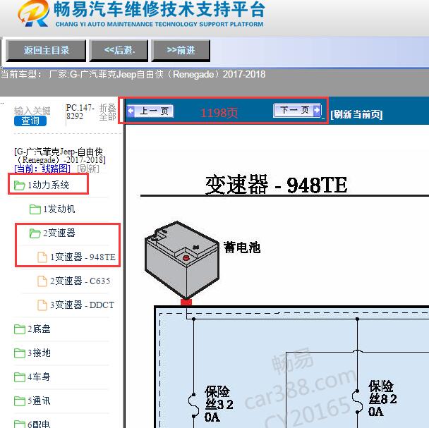 2017年吉普自由侠变速箱电脑电路图