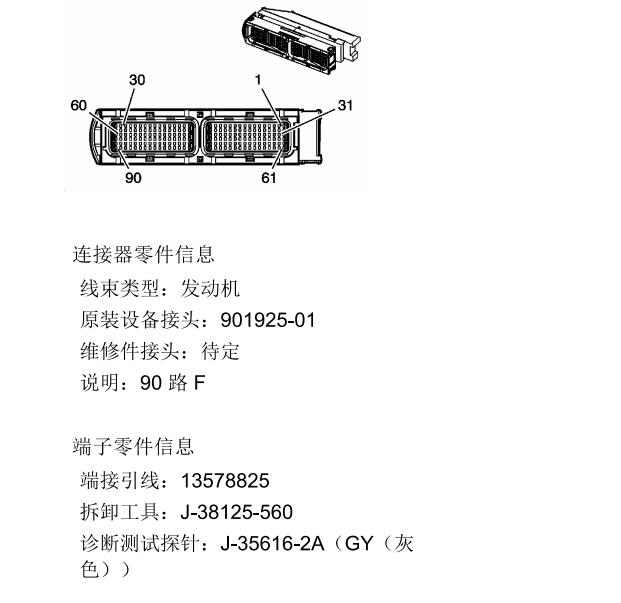 2009年上汽通用五菱乐驰发动机针脚