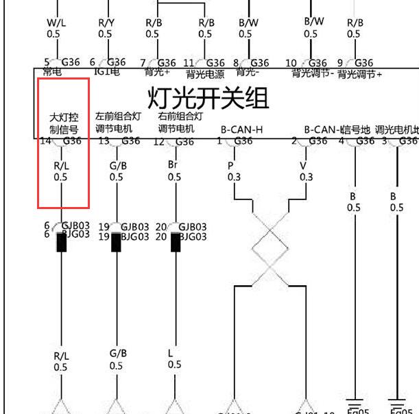 2018-2020年比亚迪唐 大灯电路图