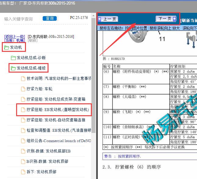2015年东风标致308S发动机扭力数据