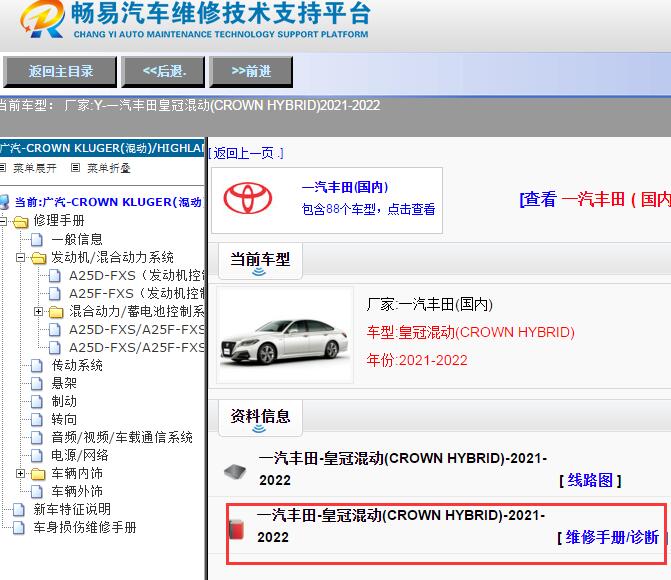 2021-2022年皇冠陆放维修手册