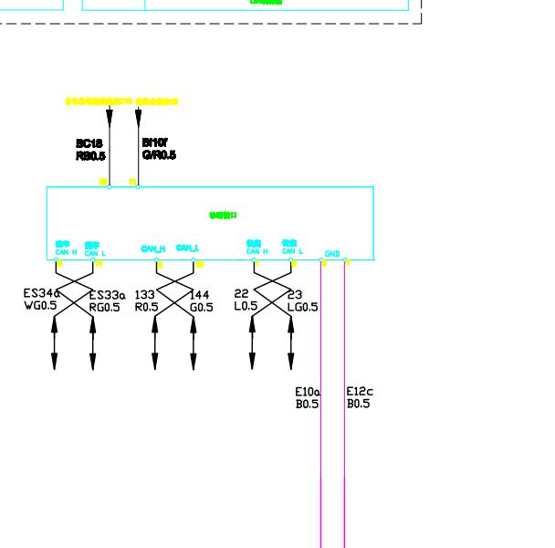 2015-2016年众泰云100 诊断接口电路图