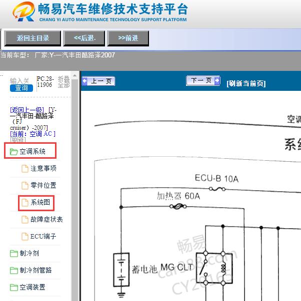 2007年丰田酷路泽空调电路图