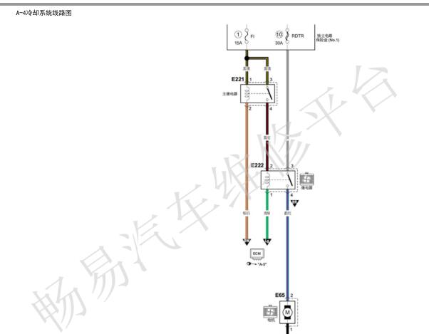 2011年长安铃木天语M16A发动机冷却风扇电路图