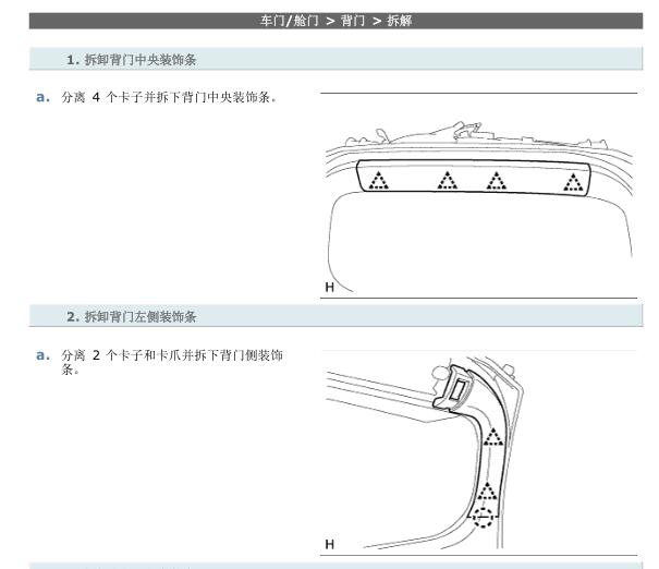 12年丰田兰德酷路泽尾门维修手册