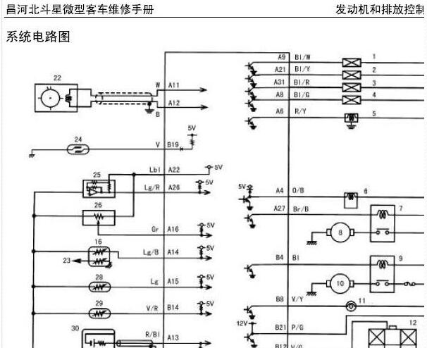 昌河铃木北斗星发动机电路图