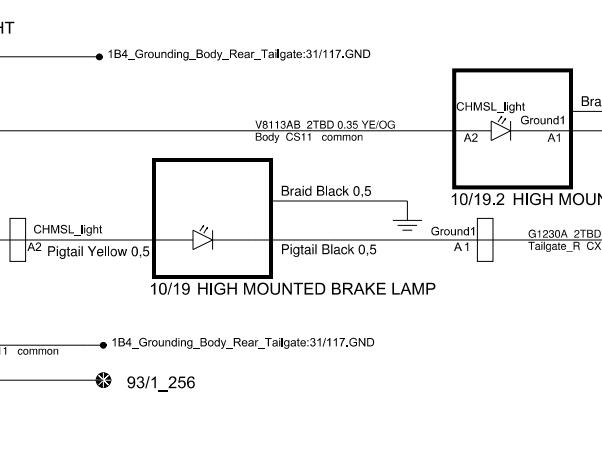 2018年领克03刹车灯电路图