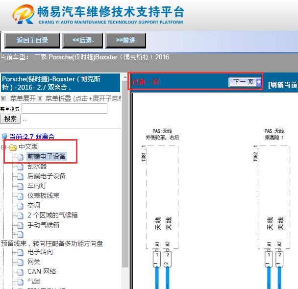 2016年保时捷博克斯特遥控天线电路图