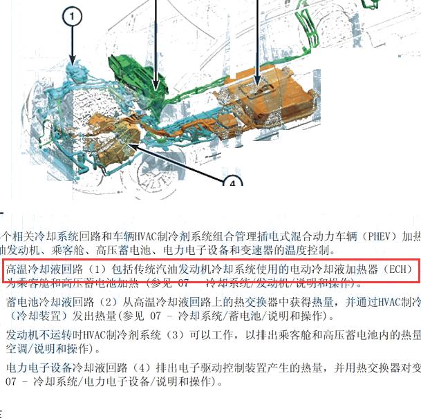 2018年克莱斯勒大捷龙冷却液加热部件位置