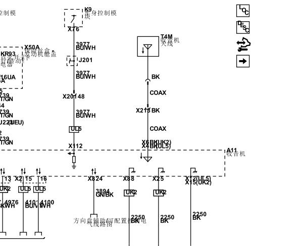 2022年别克威朗PRO 收音机电路图和针脚资料