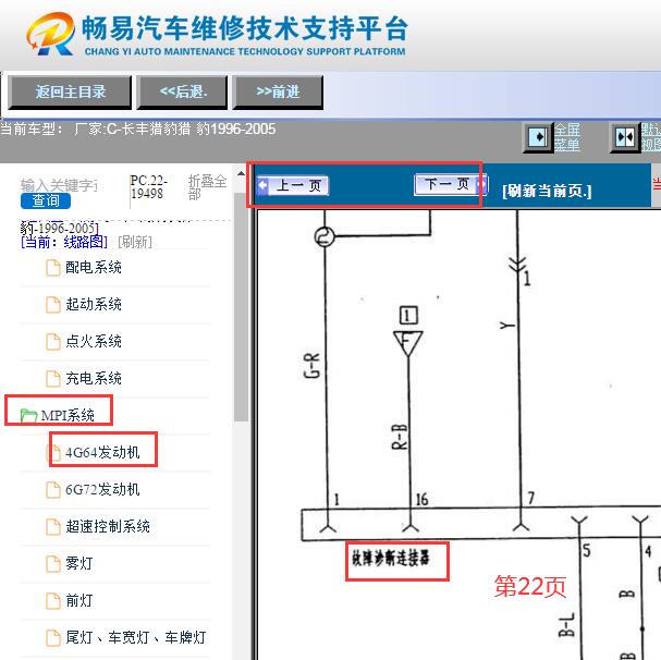1996-2005年长丰猎豹OBD诊断电路图