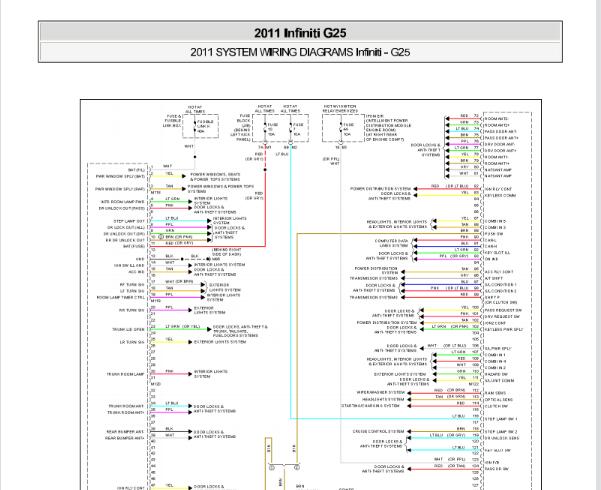2011年英菲尼迪G25车身电脑电路图和位置