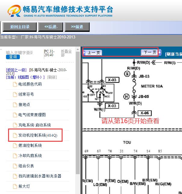 2010-2012年海马骑士变速箱电路图
