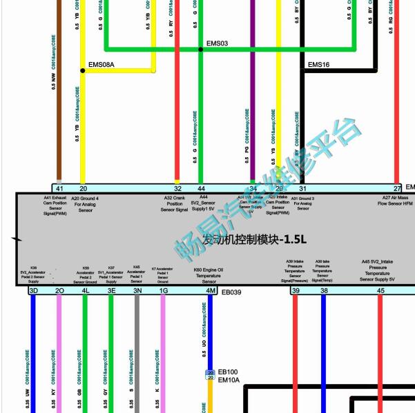 2022年荣威i5发动机电路图