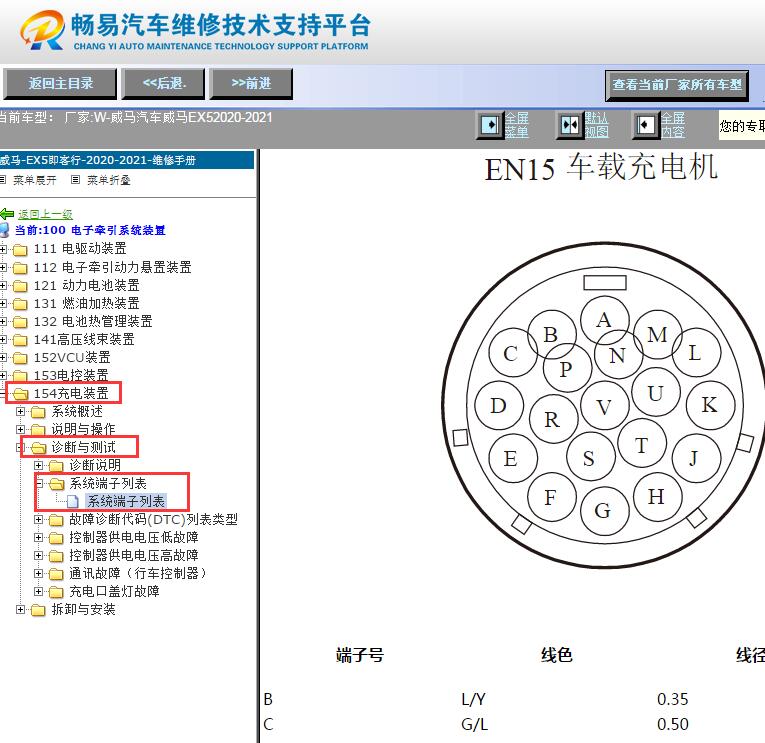 2020-2021年威马EX5车载充电机插头定义