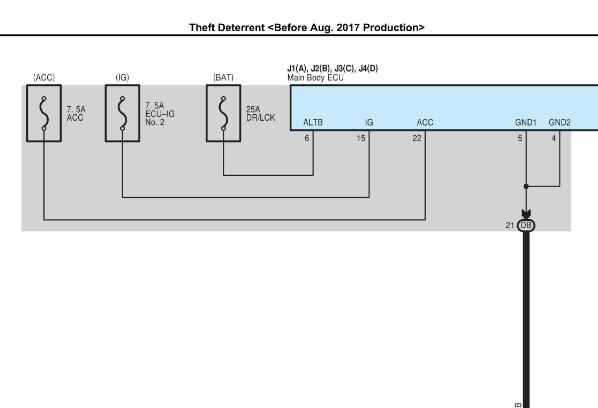 2016年丰田坦途防盗电路图