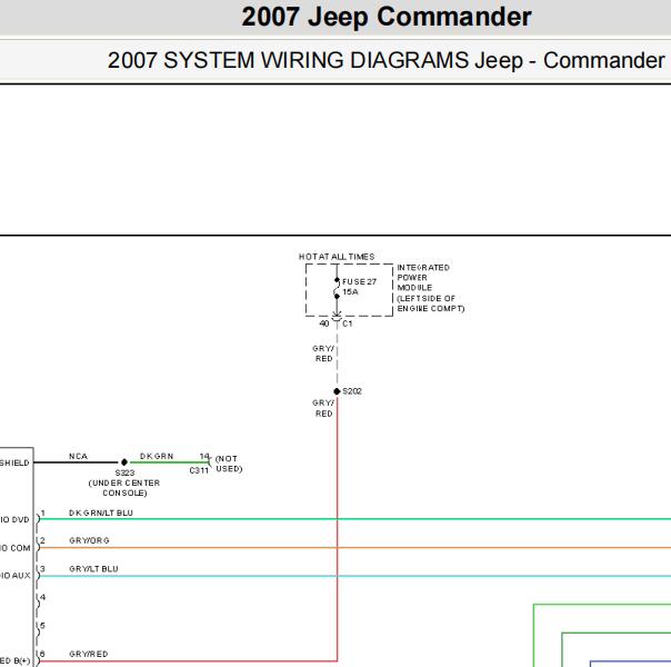 2007年jeep指挥官音响功放电路图