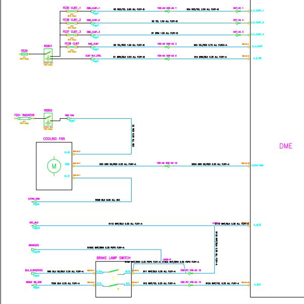 2015年华颂7 N20N20发动机风扇电路图