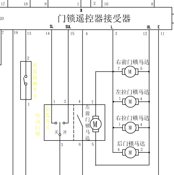 金杯阁瑞斯门锁电路图