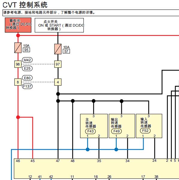 2022年日产逍客变速箱电路图