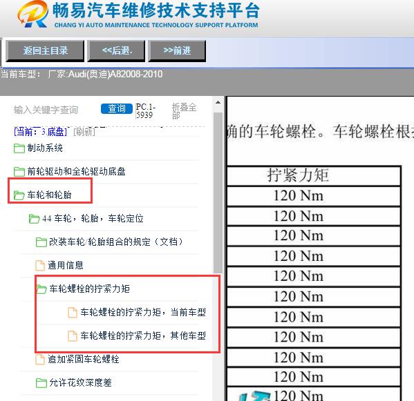 2008-2010年奥迪A8车轮扭矩