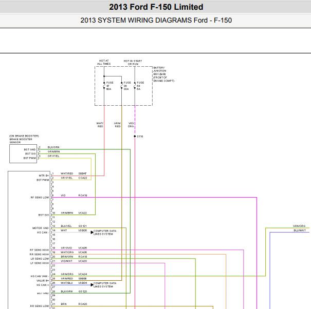 2013年福特F150 ABS电路图