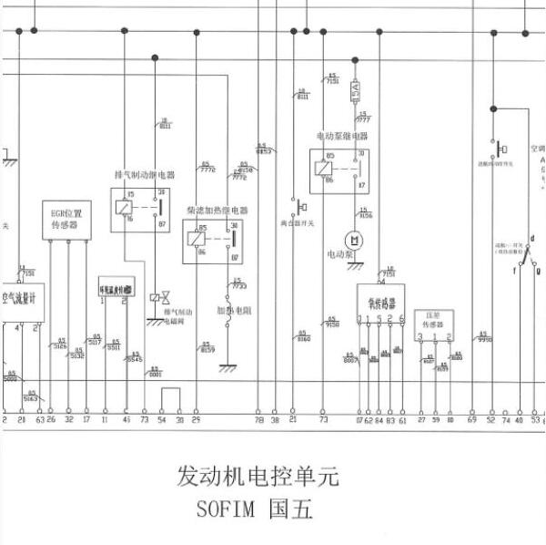 依维柯SOFIM8140发动机电路图