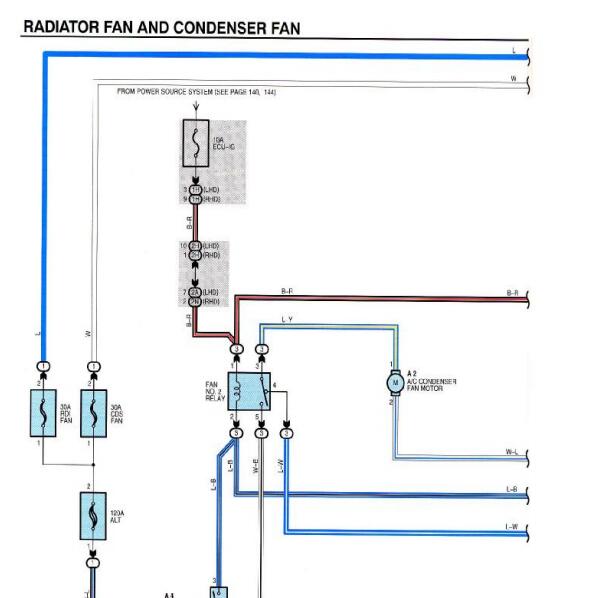 2000年雷克萨斯IS200风扇电路图