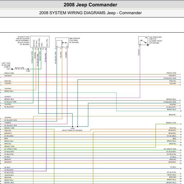 2008年吉普指挥官发动机电路图