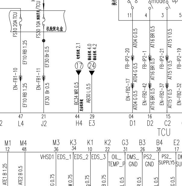 20117年景逸X5 变速箱电路图