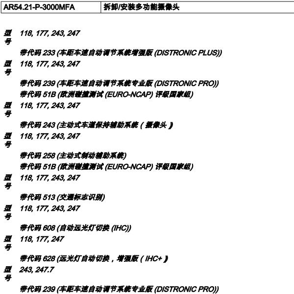 2023年奔驰EQB多功能摄像头维修手册