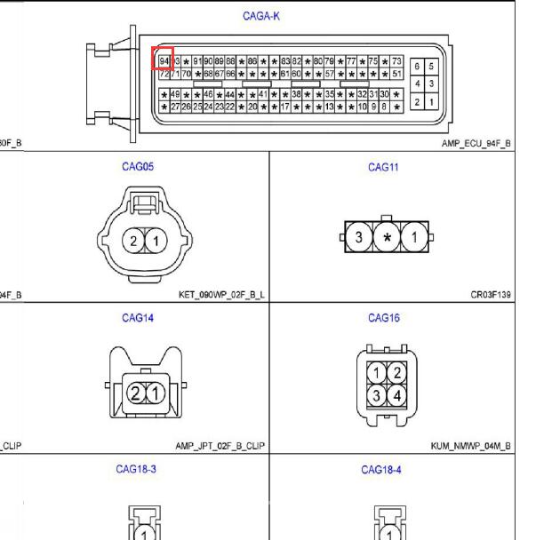2010年起亚赛拉图94针发动机电路图