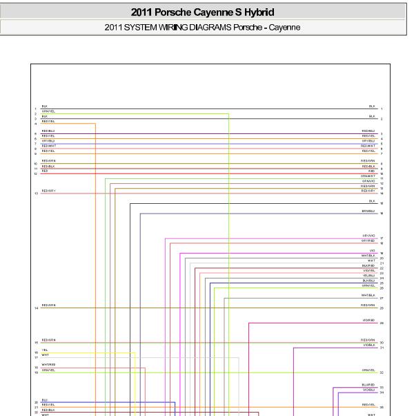 2011年保时捷卡宴混动系统电路图