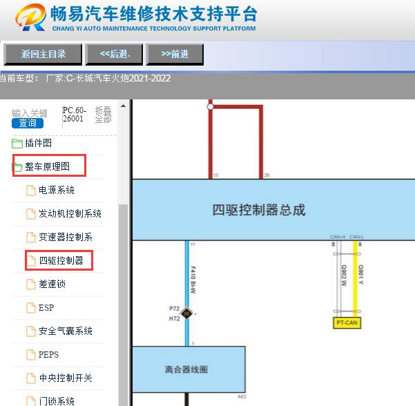 2021-2022年长城炮四驱电路图