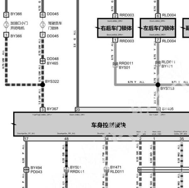 2023年名爵MG7 BCM电路图
