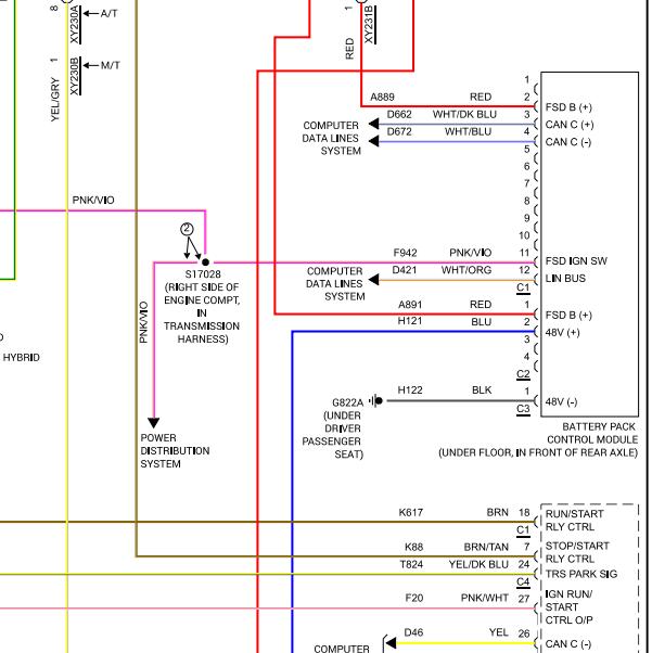 2019年吉普牧马人 BPCM模块电路图.