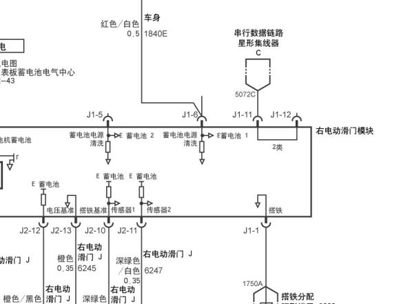 2008年别克GL8滑动门电路图