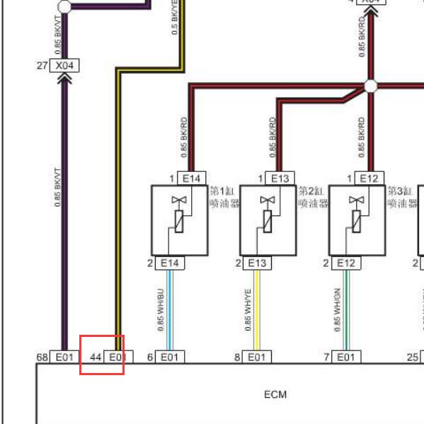 长安欧诺S 主继电器电路图