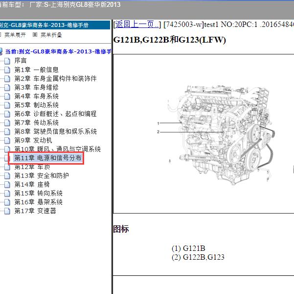2013年级上海别克-GL8豪华版 G121位置