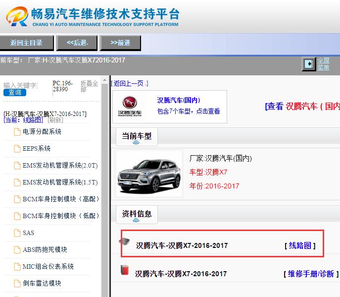 2016-2017年汉腾X7电路图