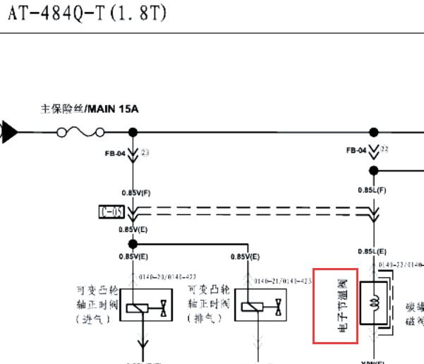 2014年海马S7 发动机电子节温器电路图