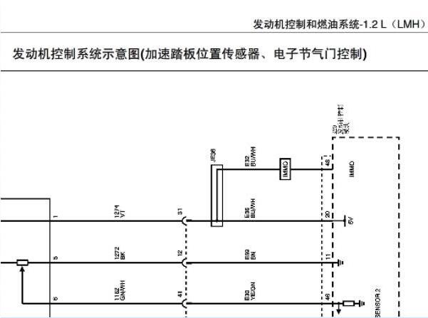 2015年五菱宏光V发动机节气门电路图