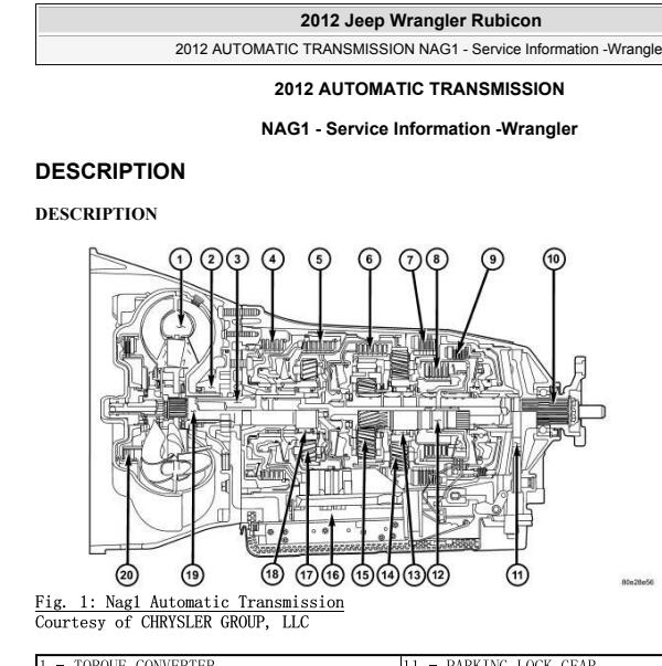 2012年吉普牧马人变速箱维修手册
