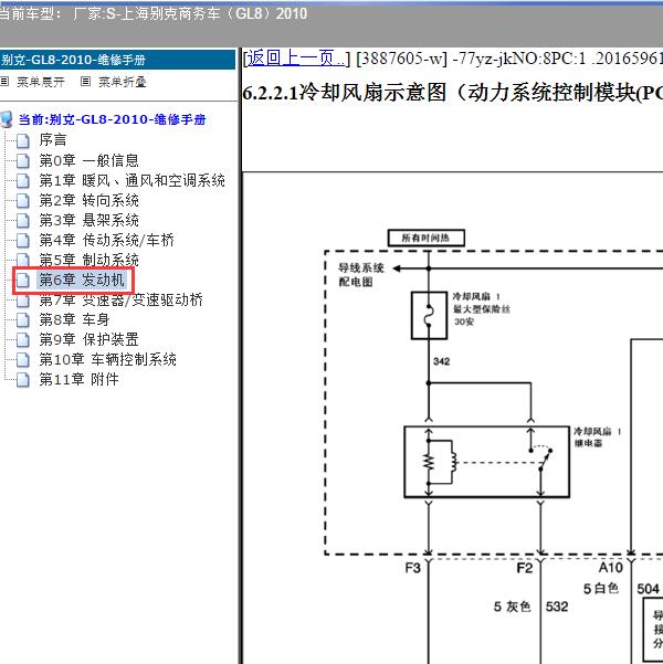 2010年上海别克-商务车（GL8）风扇电路图