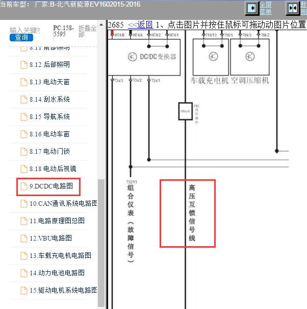 2015-2016年北汽新能源EV160高压互锁电路图